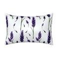 thumbnail image 1 of KLL Lavender Flowers Pattern Silk Pillowcase for Hair and Skin Standard Size 20"X 30" Soft Breathable Pillow Covers for Sleeping, 1 of 6