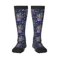 thumbnail image 1 of KLL Lavender Flowers Print Cool Socks Men's Women's Crew Socks Funny Crazy Novelty Stockings, 1 of 6