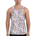 thumbnail image 1 of KLL Lavender Flowers Print Men's Muscle Gym Workout Stringer Tank Tops Bodybuilding Fitness T-Shirts Tank Tops Men-Small, 1 of 7