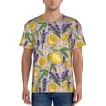 thumbnail image 1 of KLL Lavender Flowers for Men's Baseball Shirts,Short Sleeve Casual Shirts Button Down Shirt for Men Beach Summer Wedding Shirt-XX-Large, 1 of 7