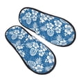 thumbnail image 1 of KLL Leaves And Flowers Slippers for Women Men House Slip on Indoor Outdoor Bedroom Furry Fleece Lined Ladies Comfy Anti-Skid Rubber Hard Sole-Medium, 1 of 8