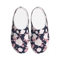 thumbnail image 1 of KLL Leaves Flower Pattern Adult Unisex Cozy Slippers,Fuzzy Slip-on Slippers TPR Sole Slippers Comfort Plush Home Footwear for Indoor & Outdoor-11, 1 of 7