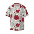 thumbnail image 1 of KLL Leaves Print Men's Shirt Short Sleeve Button Down Summer Cuba Beach Shirts- Medium, 1 of 7