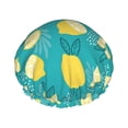 thumbnail image 1 of KLL Lemon Blue Pattern Shower Cap & Bath Cap for Women,Reversible Oversized Waterproof Shower Caps for all Hair Lengths,Elastic Reusable Bathing Hair Cap, 1 of 6