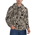 thumbnail image 1 of KLL Leopard And Zebra1 Print Mens Hoodie Long Sleeve Casual Pullover Hooded Sweatshirt Fashion Drawstring Hoodies with Pocket-4X-Large, 1 of 6