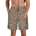 thumbnail image 1 of KLL Leopard Print-2 Men's Casual Summer Beach Shorts Hawaiian Shorts with Pockets-Medium, 1 of 5