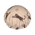 thumbnail image 1 of KLL Leopard Print Pattern Shower Cap & Bath Cap for Women,Reversible Oversized Waterproof Shower Caps for all Hair Lengths,Elastic Reusable Bathing Hair Cap, 1 of 6