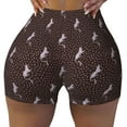 thumbnail image 1 of KLL Leopard Print Pattern Workout Shorts for Women Scrunch Short Gym Yoga Running Sport Active Exercise Fitness Shorts, 1 of 8