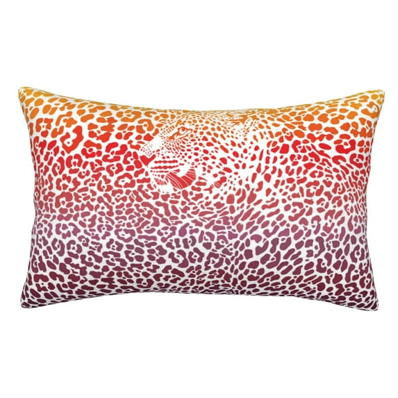 KLL Leopard Skins And Heads Pillow Covers Envelope Closure,Super Soft and Cozy Fuzzy Fleece Pillow Case Cover 16"x24"