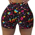 thumbnail image 1 of KLL Lgbt Rainbow For Pride Pattern Workout Shorts for Women Scrunch Short Gym Yoga Running Sport Active Exercise Fitness Shorts, 1 of 5