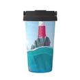 thumbnail image 1 of KLL Lighthouse Sea Port Pattern Stainless Steel Vacuum Insulated Tumbler - Carry Insulated Coffee Mug - Reusable Insulated Cold Brew Iced Coffee Cup Thermos, 1 of 8