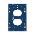 thumbnail image 1 of KLL Lighthouses and Anchors Pattern Electrical Outlet Covers, 3" x 5" 1 Pack Electric Receptacle Plug Covers for Decorator Receptacle Outlet & Switch-Style S, 1 of 6