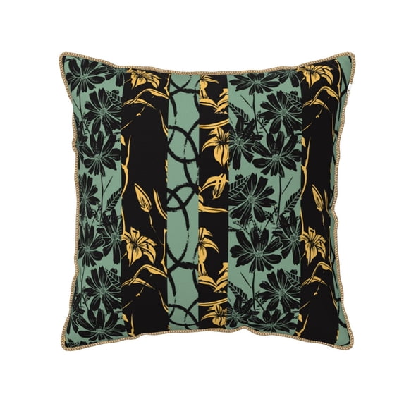 KLL Lilies Flowers Decorative Throw Pillow Covers Velvet Soft for Couch Sofa Bedroom Living Room Outdoor (No pillow core)- 20"x20"