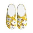 thumbnail image 1 of KLL Lilies Flowers Pattern Adult Unisex Cozy Slippers,Fuzzy Slip-on Slippers TPR Sole Slippers Comfort Plush Home Footwear for Indoor & Outdoor-35/36, 1 of 7