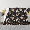 thumbnail image 1 of KLL Lilies Flowers Print Fleece Throw Blanket, Horizontal Fleece Bedding Cute Soft Blankets Comfy Fleece Flannel Plush Home Decor for Couch & Bed -60"x50", 1 of 9