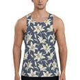 thumbnail image 1 of KLL Lilies Flowers Print Men's Muscle Gym Workout Stringer Tank Tops Bodybuilding Fitness T-Shirts Tank Tops Men-Large, 1 of 7