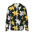 thumbnail image 1 of KLL Lilies Flowers Print Men's Women’s UPF 50+ Sun Protection Outdoor Hoodie Jacket Long Sleeve Fishing Hiking Performance Shirt-XX-Large, 1 of 6