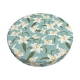 thumbnail image 1 of KLL Lilies Flowers Round Bar Chair Cushion Cover 14 inch ,Bar Stool Protector with Elastic, Soft Washable, 1 of 6