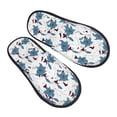 thumbnail image 1 of KLL Lilies Flowers Slippers for Women Men House Slip on Indoor Outdoor Bedroom Furry Fleece Lined Ladies Comfy Anti-Skid Rubber Hard Sole-Large, 1 of 8