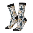 thumbnail image 1 of KLL Llama and Cactus1 Print Cool Socks Men's Women's Crew Socks Funny Crazy Novelty Stockings, 1 of 6