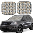 thumbnail image 1 of KLL Llama and Cactus1 Windshield Sun Shade 2-Piece Foldable Car Front Window Sunshade for Most Sedans SUV Truck- Small, 1 of 5