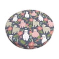 thumbnail image 1 of KLL Llamas Round Bar Chair Cushion Cover 14 inch ,Bar Stool Protector with Elastic, Soft Washable, 1 of 6