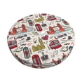 thumbnail image 1 of KLL London Landmark1 Round Bar Chair Cushion Cover 12 inch ,Bar Stool Protector with Elastic, Soft Washable, 1 of 6