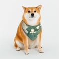 thumbnail image 1 of KLL Lotus Golden Line Dog Bandanas,Triangle Reversible Pet Scarf for Small Medium Large and Extra Large Dogs-Medium, 1 of 4