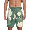 thumbnail image 1 of KLL Lotus Golden Line for Men's 1-Pack Shorts,Sleep Pajama Shorts for Men Soft Pj Shorts Men's Pajama Bottoms Sleepwear -Large, 1 of 7
