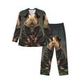 thumbnail image 1 of KLL Lotus Leaf Starry Sky Guinea Pig Sleepwear Mens Flannel Pajamas,Long Cotton Pj Set, 1 of 7