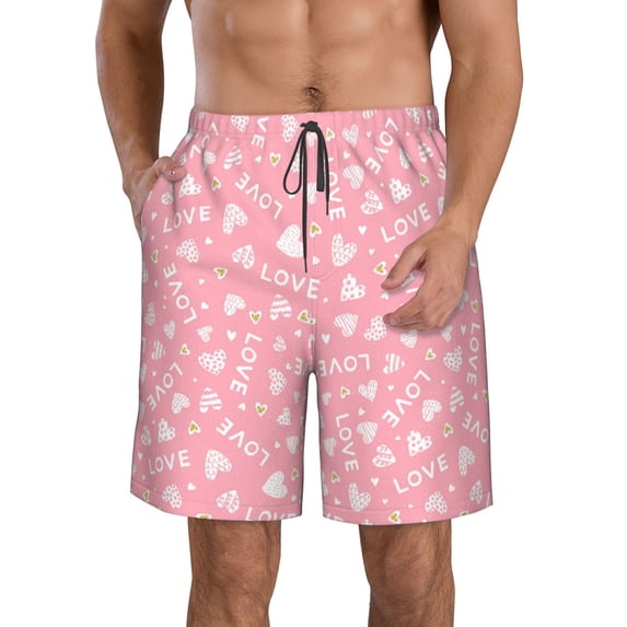 KLL Love Men's Casual Summer Beach Shorts Hawaiian Shorts with Pockets-X-Large