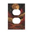 thumbnail image 1 of KLL Lunar Mountains Golden Rivers Pattern Electrical Outlet Covers, 3" x 5" 1 Pack Electric Receptacle Plug Covers for Decorator Receptacle Outlet & Switch-Style S, 1 of 6