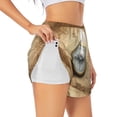 thumbnail image 1 of KLL Magnetic Old Compass On World Map Pattern Shorts Women,Athletic Shorts High Waisted Running Shorts Pocket Sporty Short Gym Elastic Workout Shorts-Medium, 1 of 7