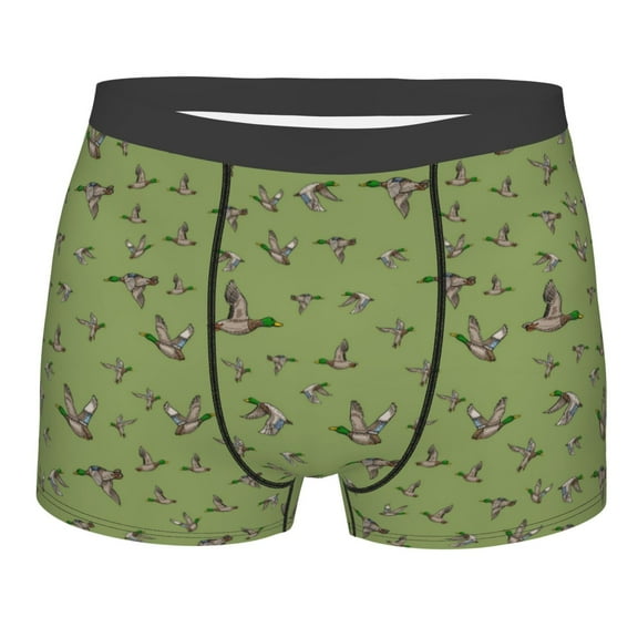 KLL Mallard Duck Men's Cotton Boxer Briefs Underwear-Small
