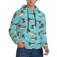 thumbnail image 1 of KLL Mallard Ducks Swimming In The Lake Print Mens Hoodie Long Sleeve Casual Pullover Hooded Sweatshirt Fashion Drawstring Hoodies with Pocket-XX-Large, 1 of 6