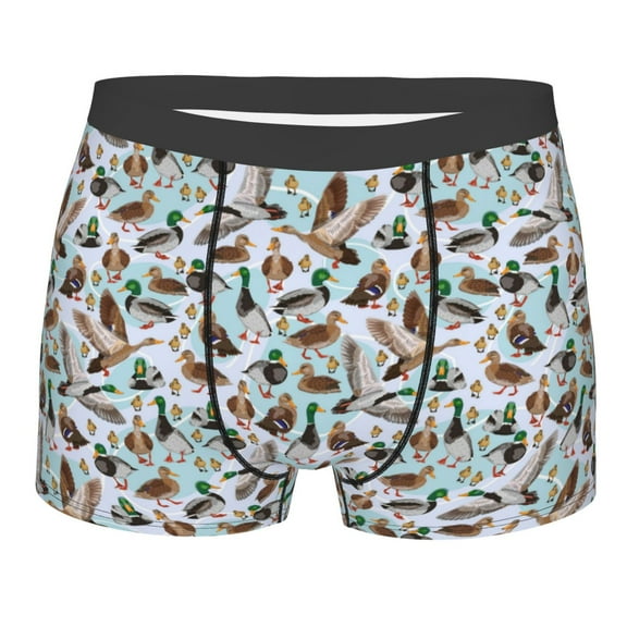 KLL Mallard Ducks Wild Birds1 Men's Cotton Boxer Briefs Underwear-XX-Large