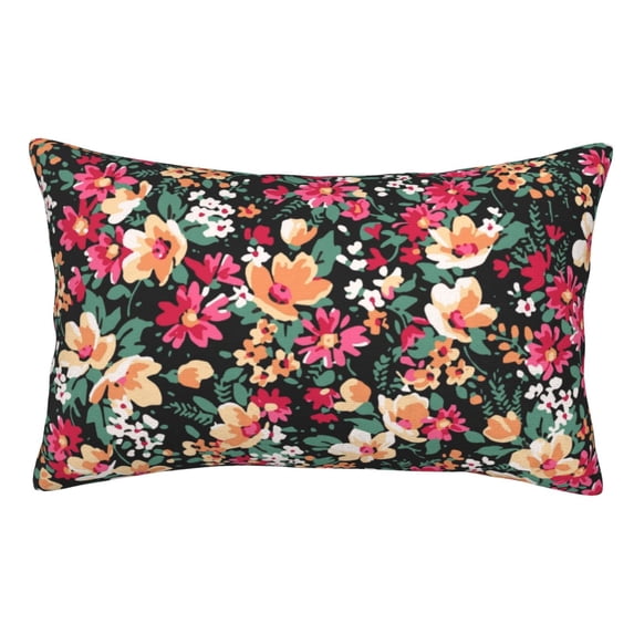 KLL Many Kind Of Flowers Pillow Covers Envelope Closure,Super Soft and Cozy Fuzzy Fleece Pillow Case Cover 14"x20"