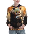 thumbnail image 1 of KLL Maple Forest Panda for Womens Pullover Hoodie with Pocket Hooded Long Sleeve Shirts Sweatshirt for Women-X-Large, 1 of 1