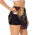 thumbnail image 1 of KLL Maple Leaf Meditating Squirrel Pattern Shorts Women,Athletic Shorts High Waisted Running Shorts Pocket Sporty Short Gym Elastic Workout Shorts-X-Large, 1 of 7