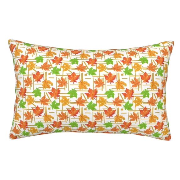 KLL Maple Leaves1 Pillow Covers Envelope Closure,Super Soft and Cozy Fuzzy Fleece Pillow Case Cover 14"x20"