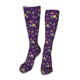thumbnail image 1 of KLL Mardi Gras and Donuts Print Cool Socks Men's Women's Crew Socks Funny Crazy Novelty Stockings, 1 of 8