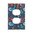 thumbnail image 1 of KLL Marine Inhabitants Pattern Electrical Outlet Covers, 3" x 5" 1 Pack Electric Receptacle Plug Covers for Decorator Receptacle Outlet & Switch-Style S, 1 of 6