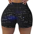 thumbnail image 1 of KLL Mathematica Science Pattern Workout Shorts for Women Scrunch Short Gym Yoga Running Sport Active Exercise Fitness Shorts, 1 of 8