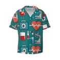thumbnail image 1 of KLL Medical Elements Print Men's Shirt Short Sleeve Button Down Summer Cuba Beach Shirts- Medium, 1 of 7