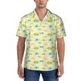 thumbnail image 1 of KLL Men's Hawaiian Shirt Short Sleeve Button Down Beach Shirts-Armadillo Floral, 1 of 5