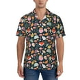 thumbnail image 1 of KLL Men's Hawaiian Shirt Short Sleeve Button Down Beach Shirts-Autumn Forest, 1 of 5
