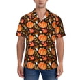 thumbnail image 1 of KLL Men's Hawaiian Shirt Short Sleeve Button Down Beach Shirts-Autumn Pumpkin, 1 of 5