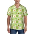 thumbnail image 1 of KLL Men's Hawaiian Shirt Short Sleeve Button Down Beach Shirts-Avocado And Toast, 1 of 5