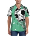 thumbnail image 1 of KLL Men's Hawaiian Shirt Short Sleeve Button Down Beach Shirts-BALL INSIDE THE NET GOAL, 1 of 5