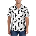 thumbnail image 1 of KLL Men's Hawaiian Shirt Short Sleeve Button Down Beach Shirts-Black Rabbit, 1 of 5